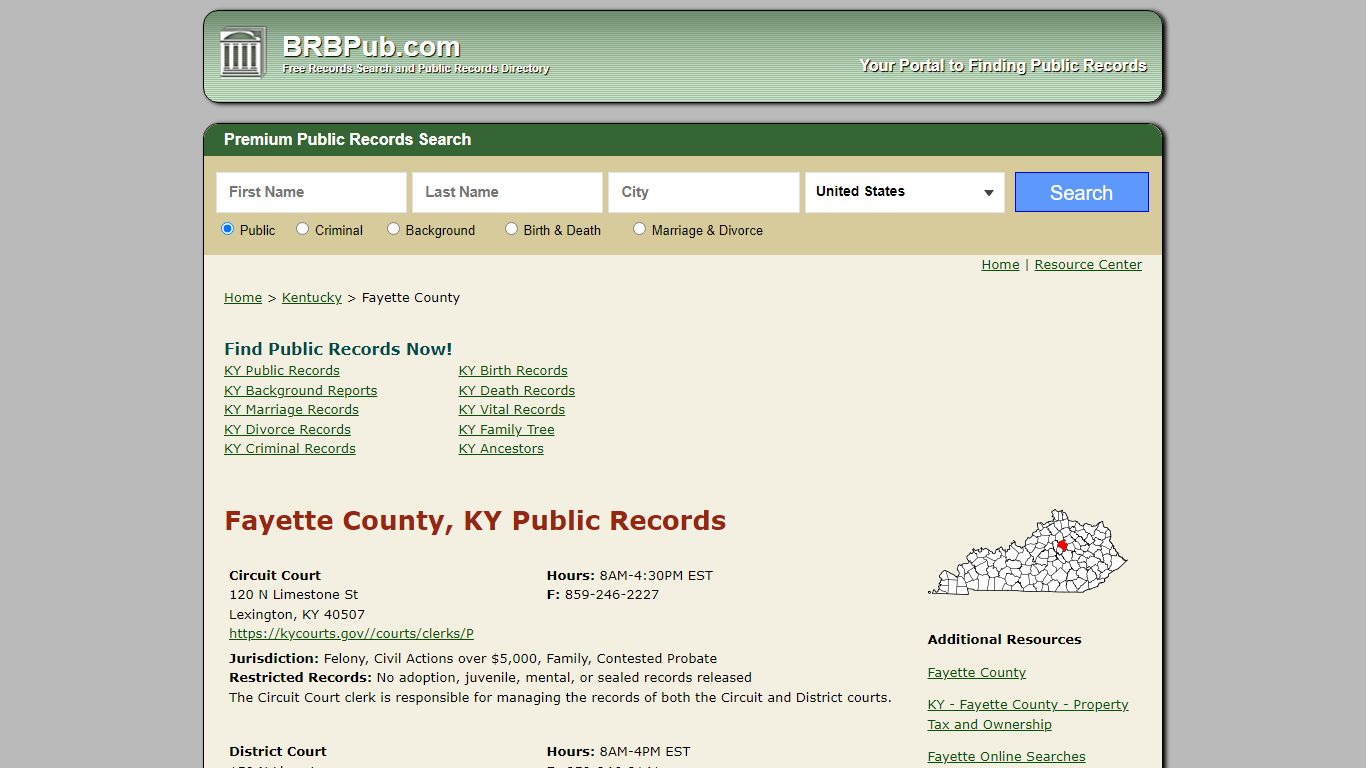 Fayette County Public Records | Search Kentucky Government ...